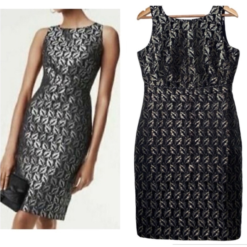 Ann Taylor Factory metallic brocade sleeveless dress Size 4 New with tag